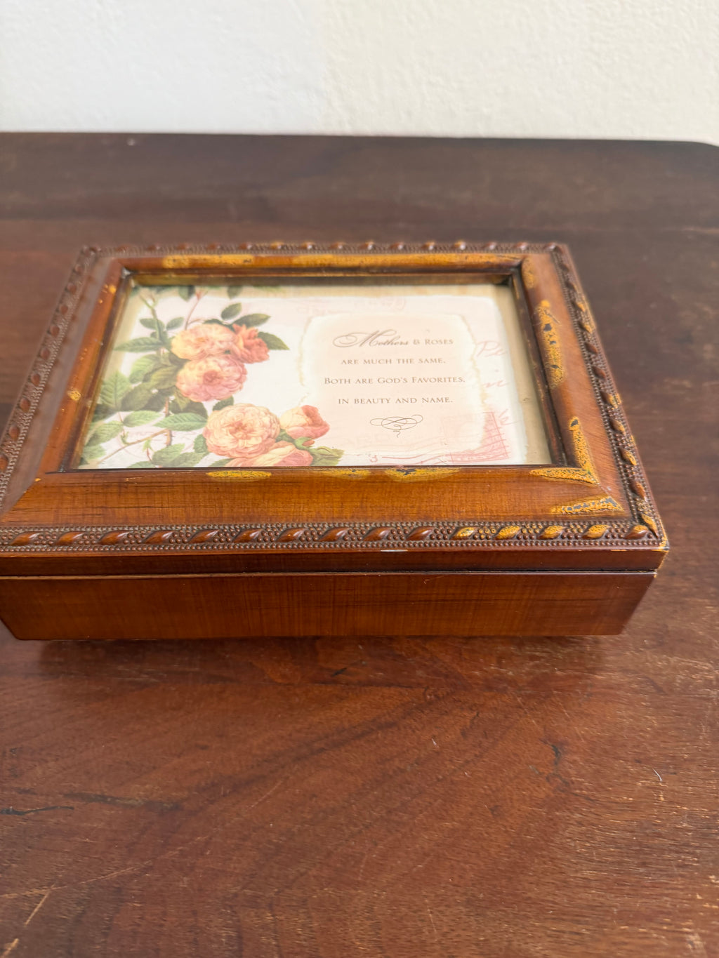 Vintage Wood Music Jewelry Box - Will Get Makeover