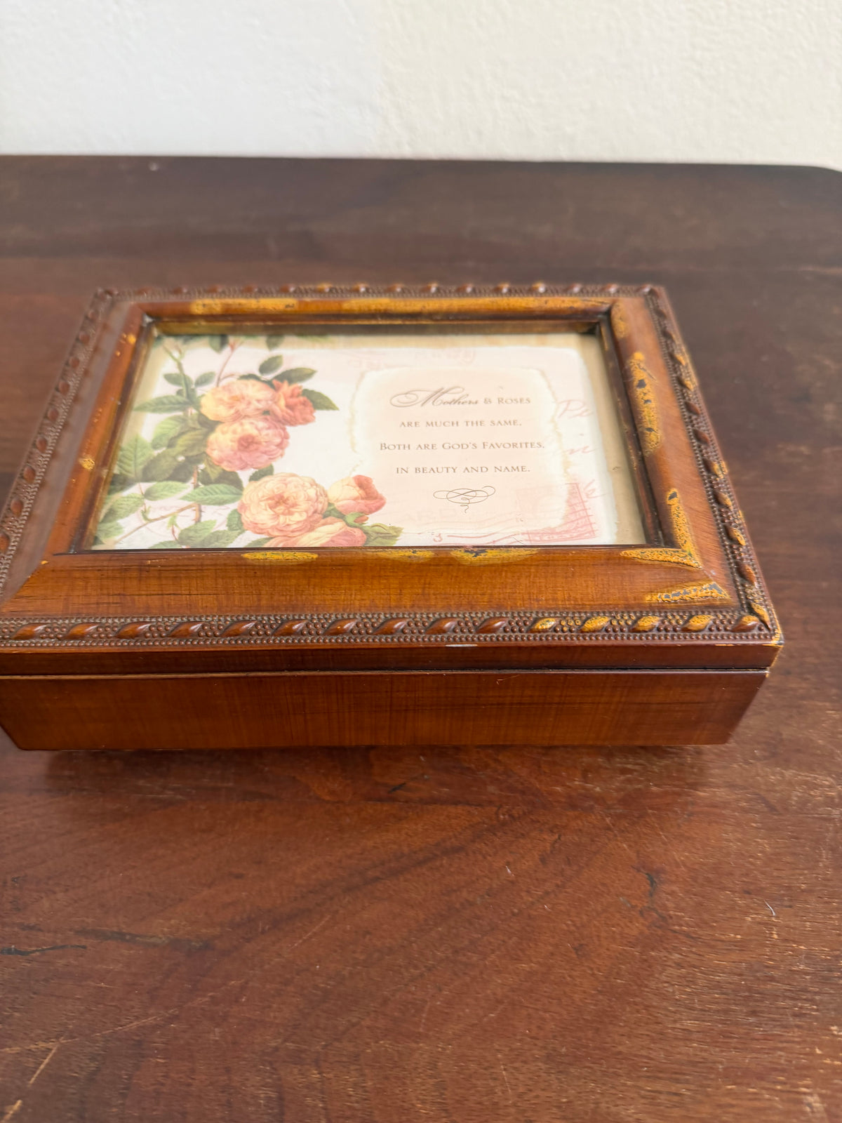 Vintage Wood Music Jewelry Box - Will Get Makeover