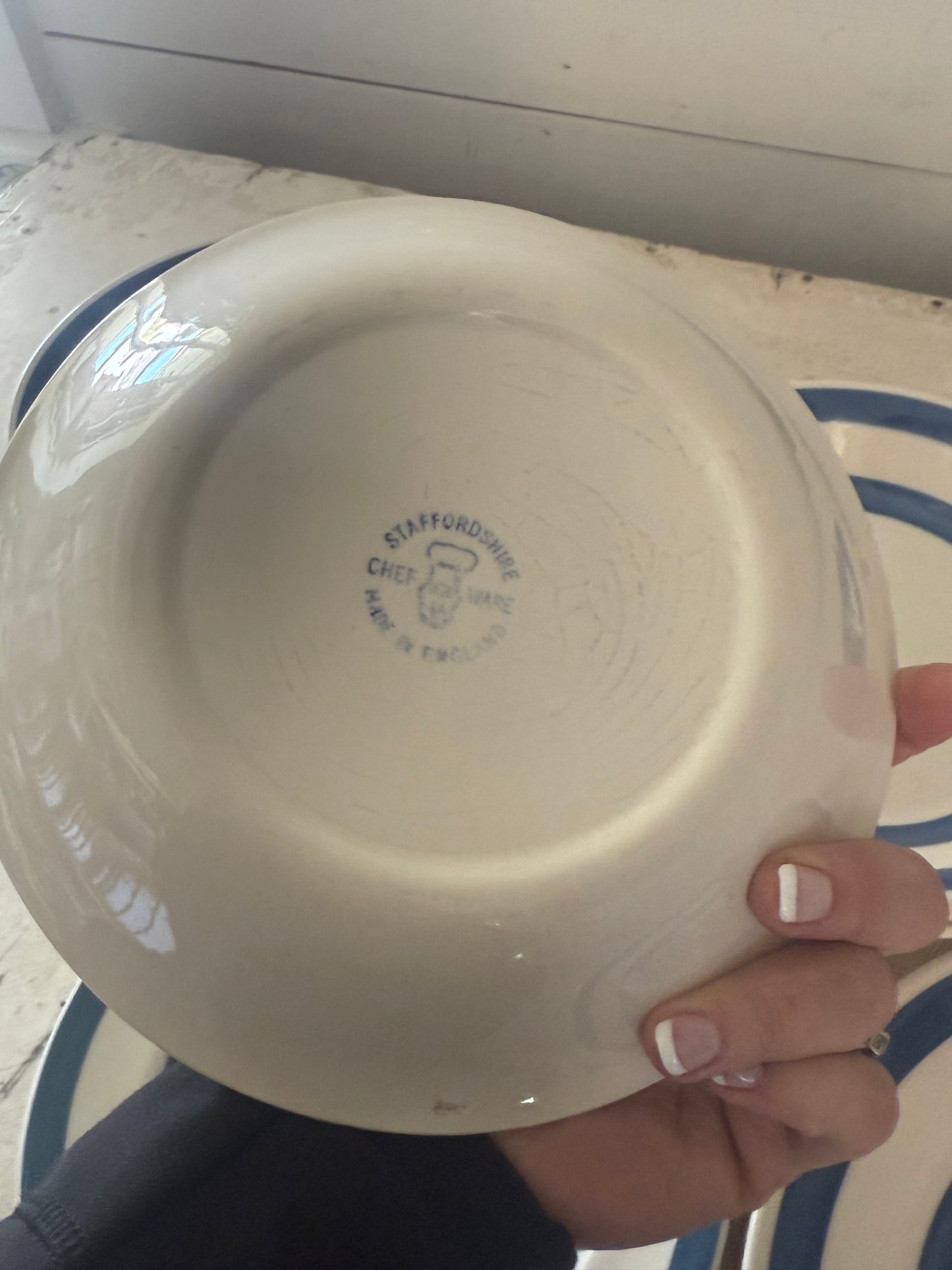 Chefware Cornishware Style Plate and bowl sold individually