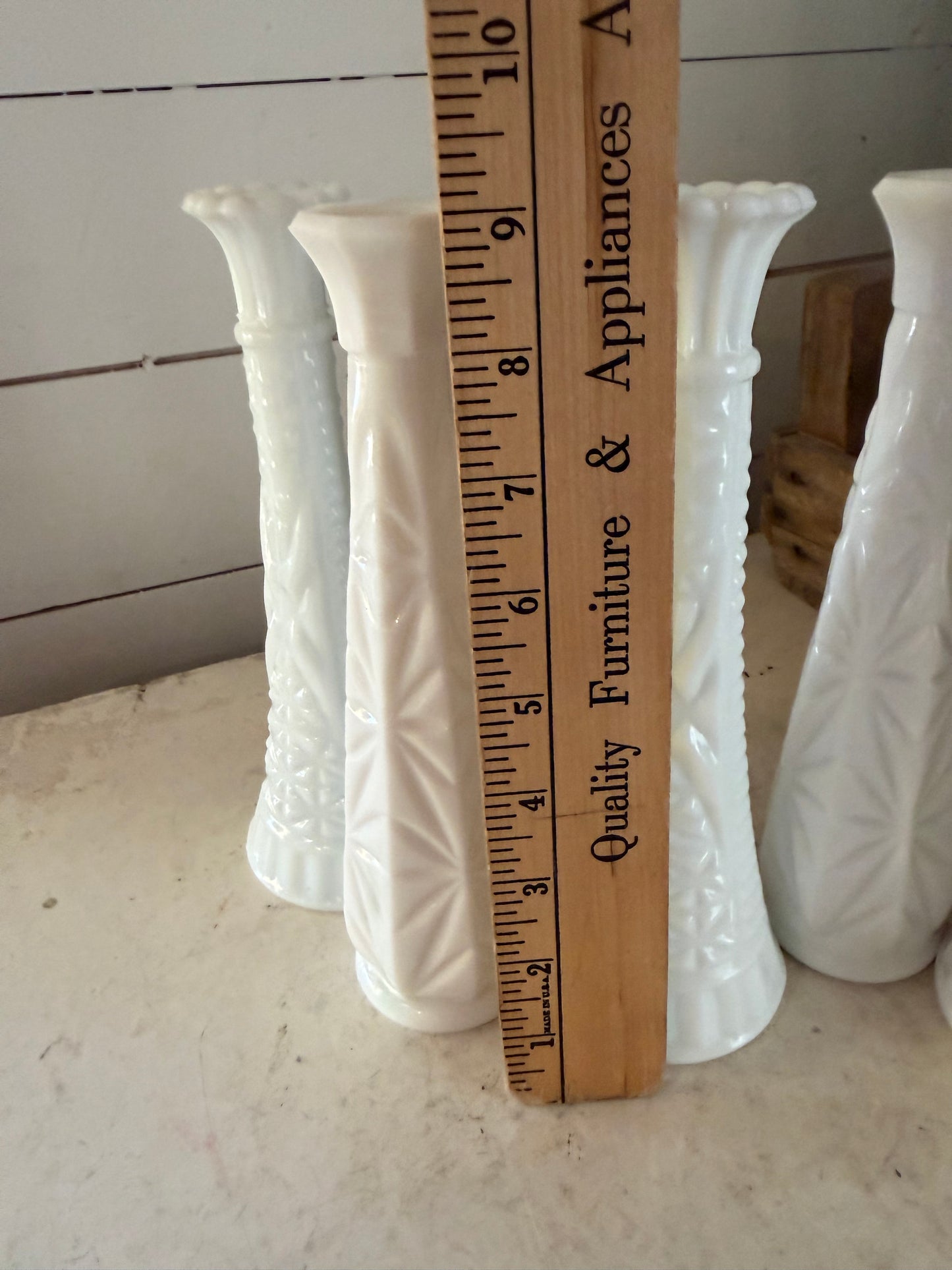 Vintage White Milk Glass Bud Vase