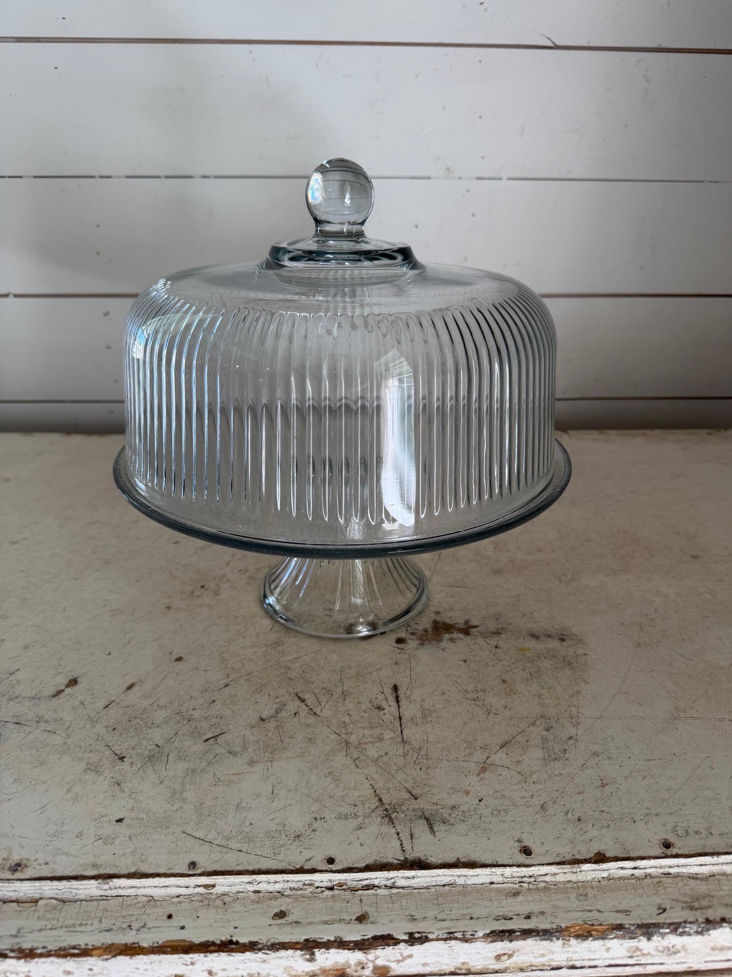 Vintage Anchor Hocking cake Plate and Punch Bowl