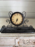 Scrolling mantle clock