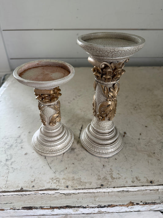 Vintage French country style candlestick set - will get makeover