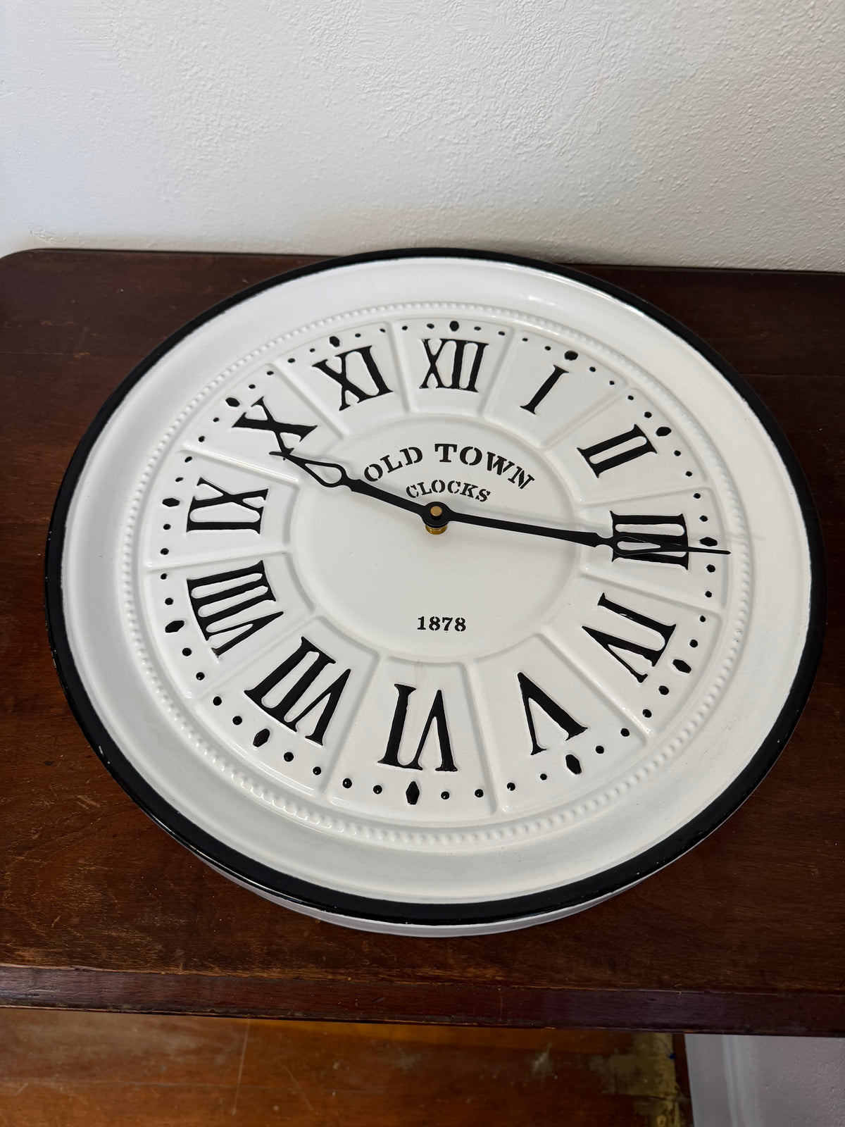 Large Pressed Tin Old Town Clock