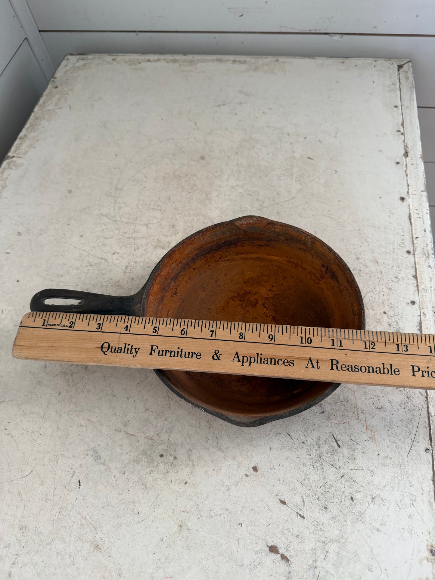 Vintage 8” Cast Iron Skillet - Will get cleaned and re-seasoned