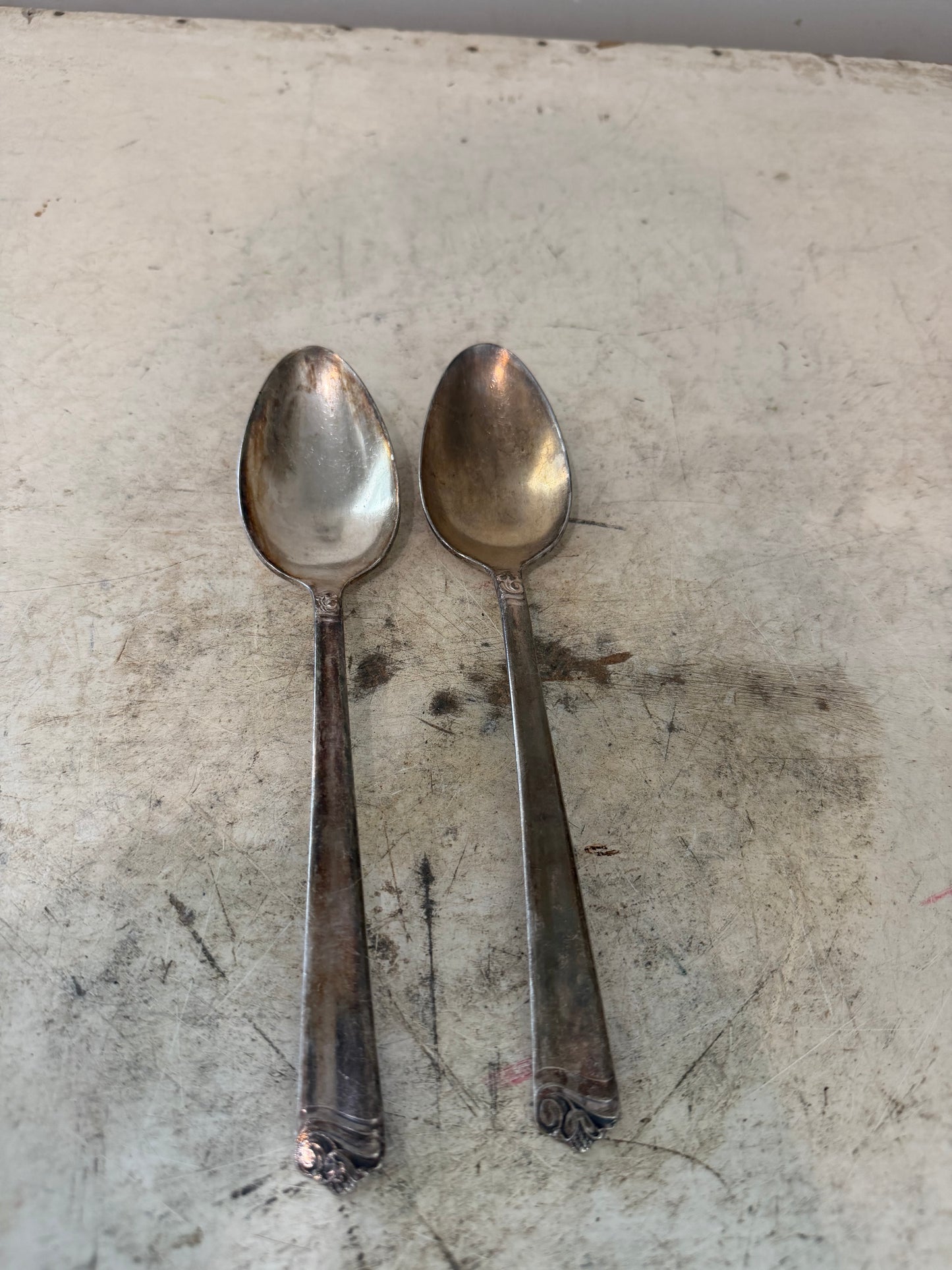 Silver plate serving spoon sold individually