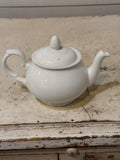 Short White Porcelain Tea Pot