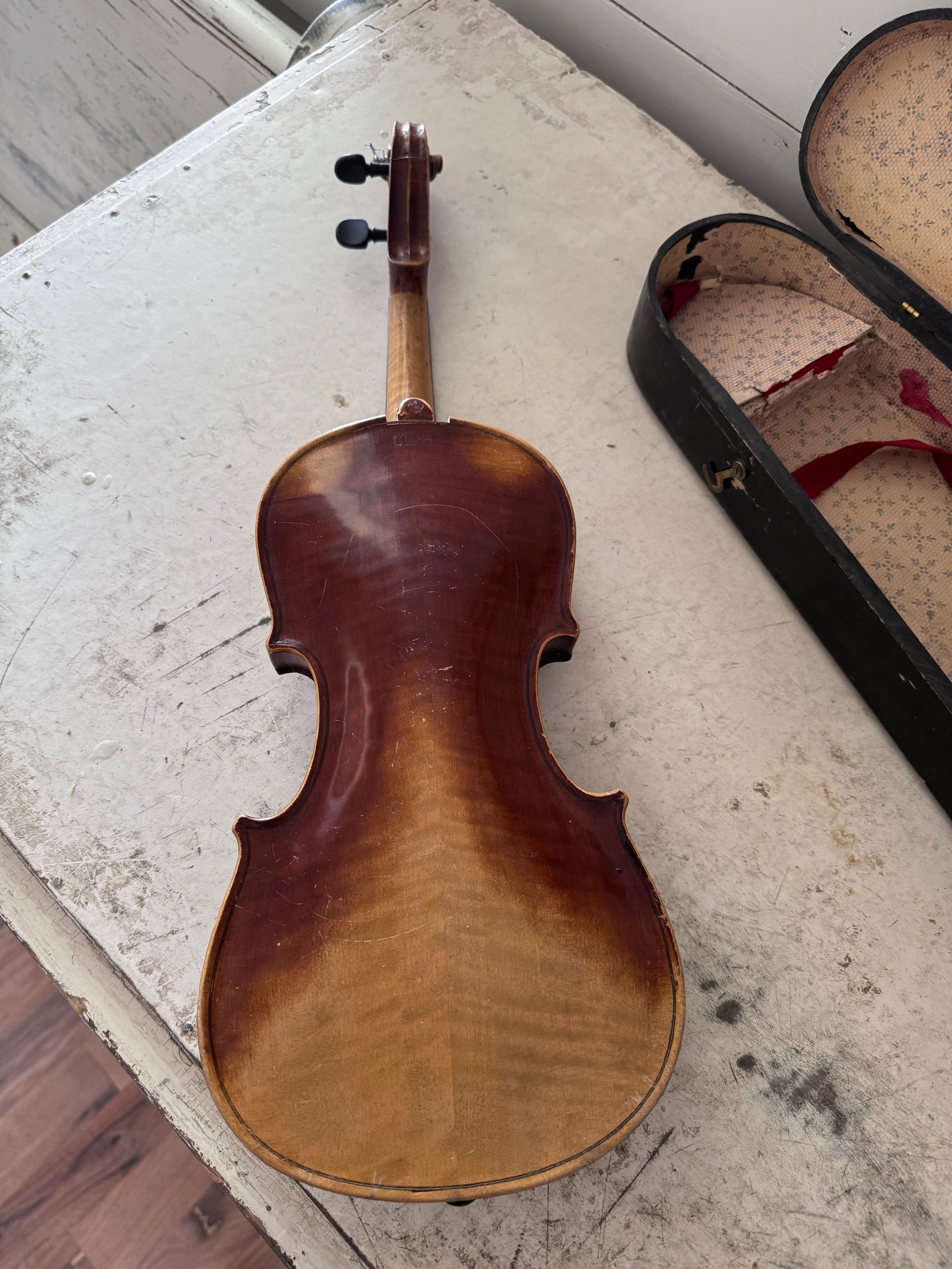 Antique Glass Violin