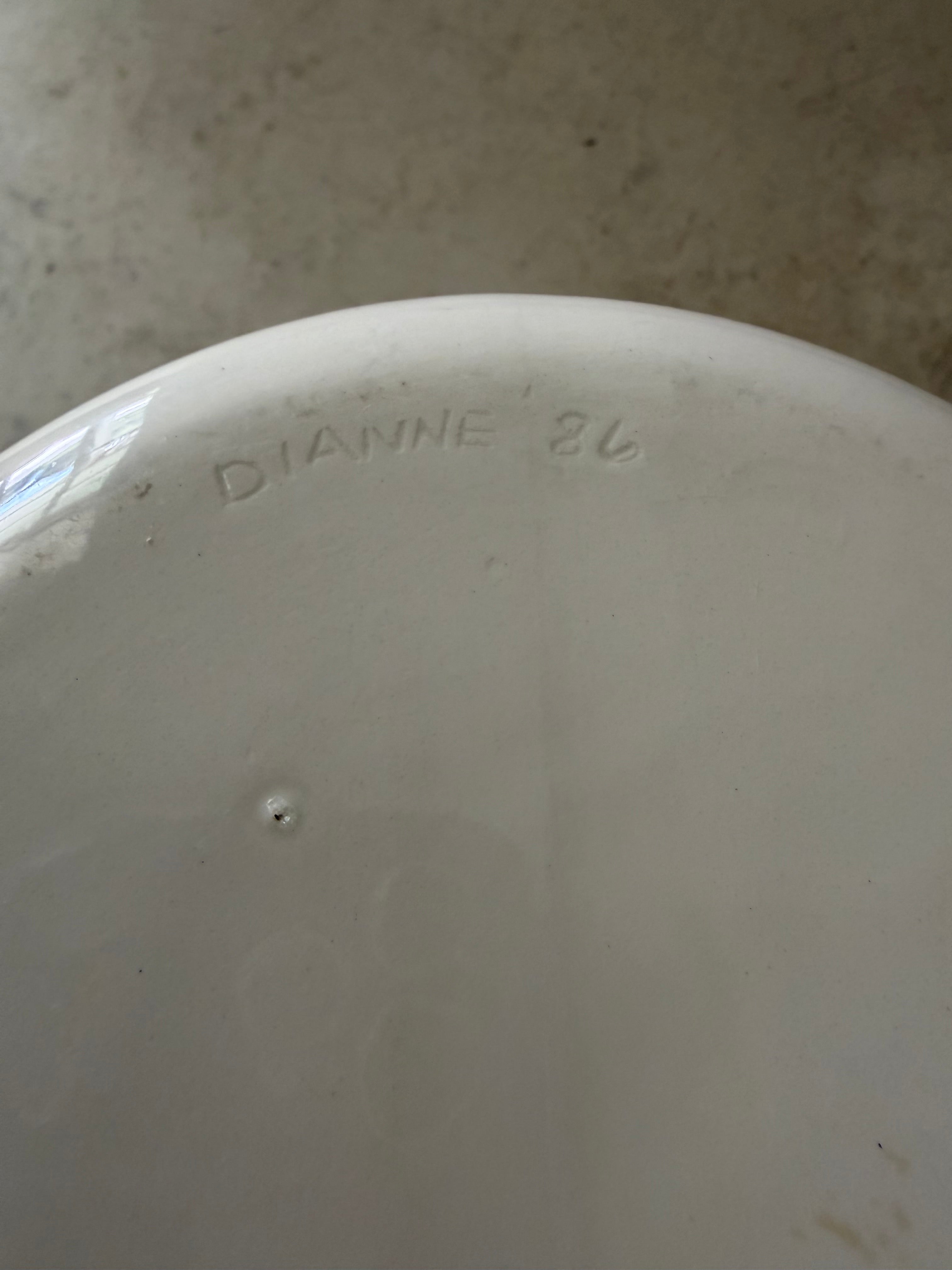 Vintage white soup tureen with lid