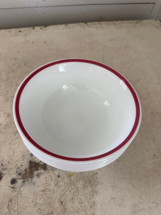 Vintage Corelle Bowl with pink rose colored rim sold individually