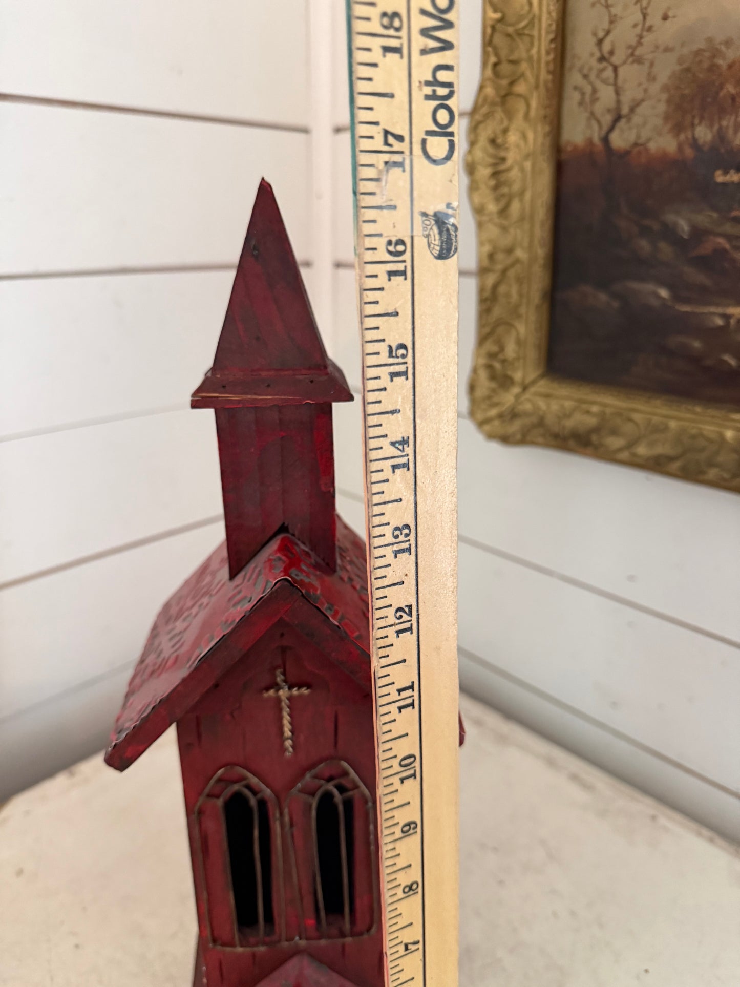 Red Wood Church birdhouse
