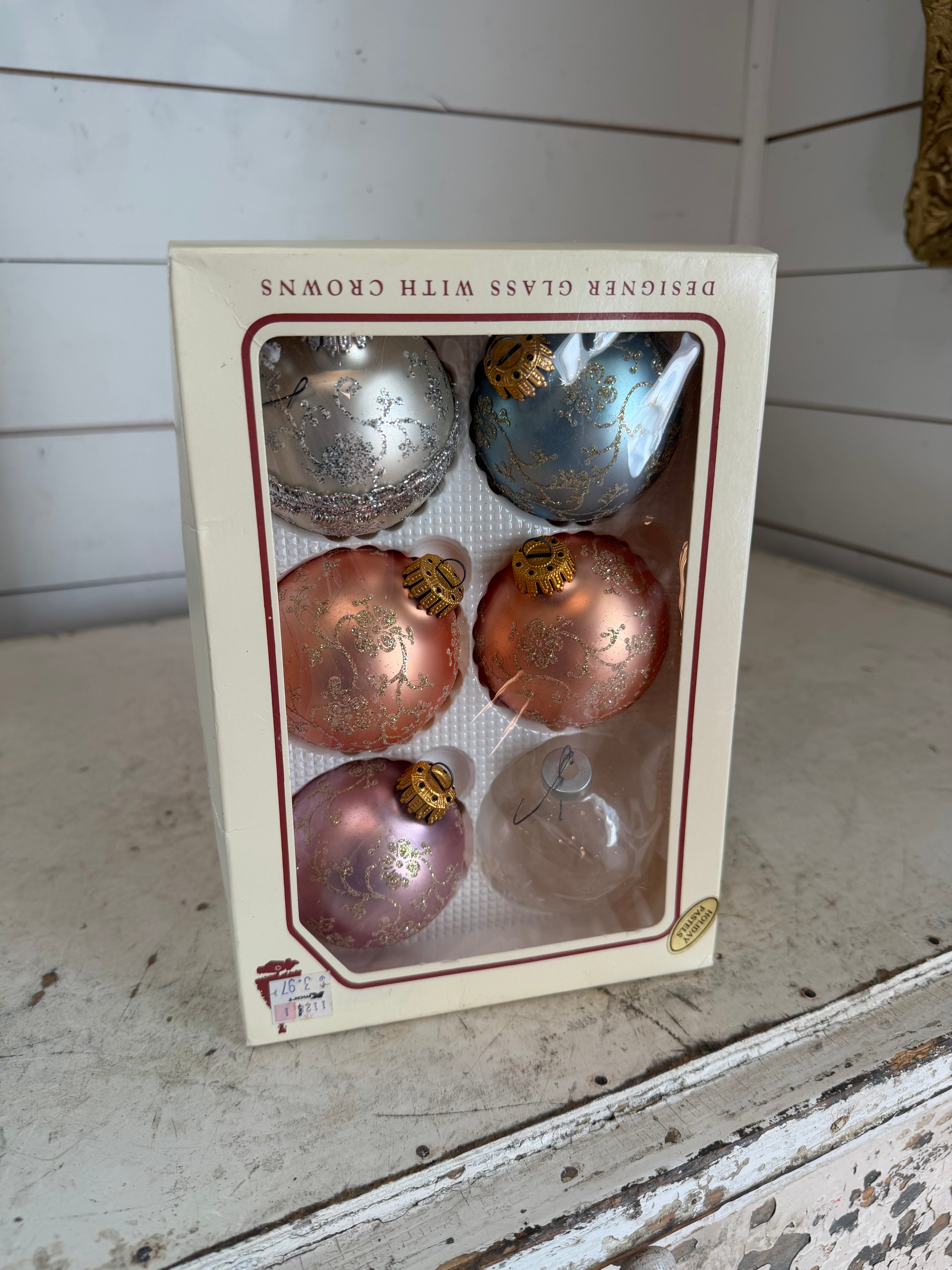 Vintage pastel ornaments