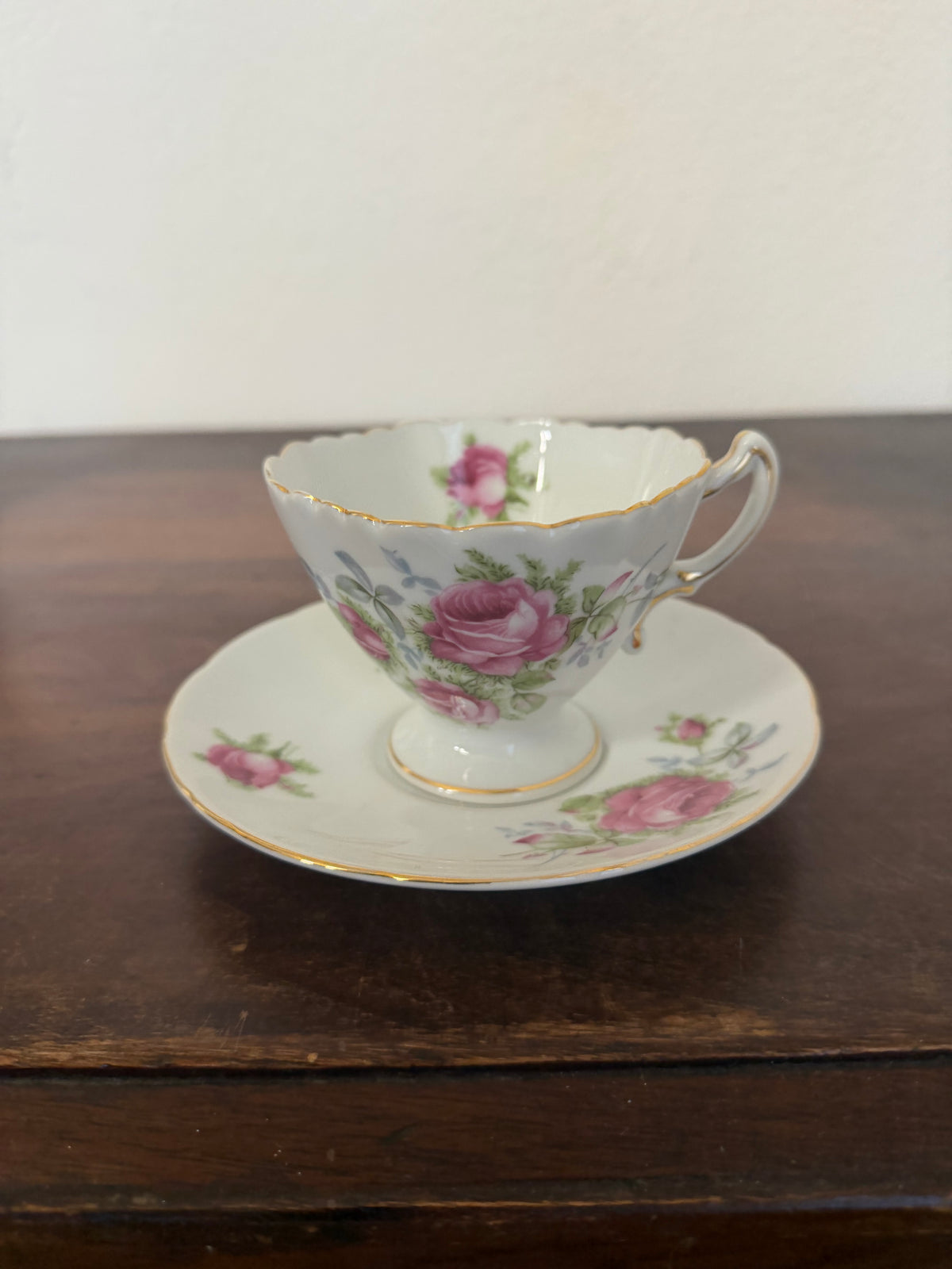 Rose Teacup and Saucer Yada Japan