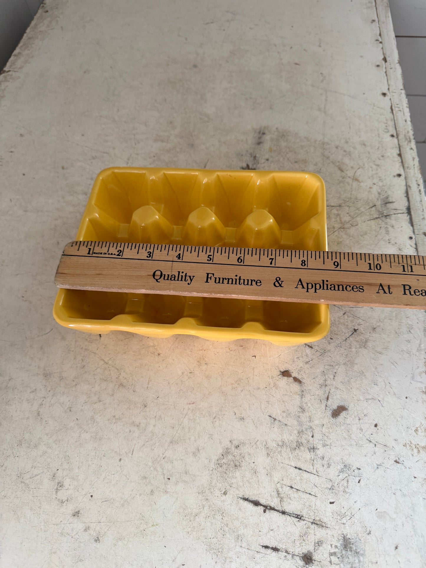 Yellow Ceramic Egg Holder