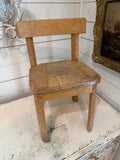 Vintage Oak Childs Chair - Will Get Makeover
