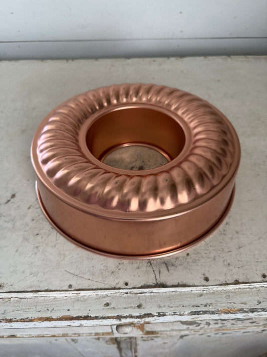 Vintage copper colored mirror 11 cup cake mold Mirro