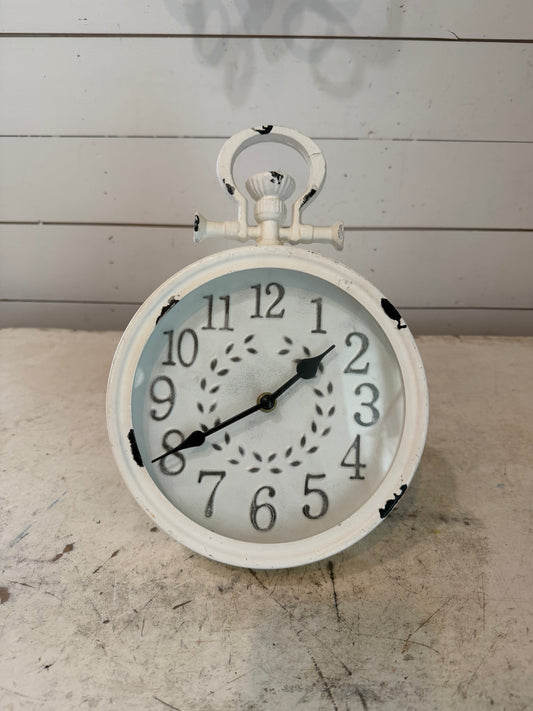 White Metal Clock