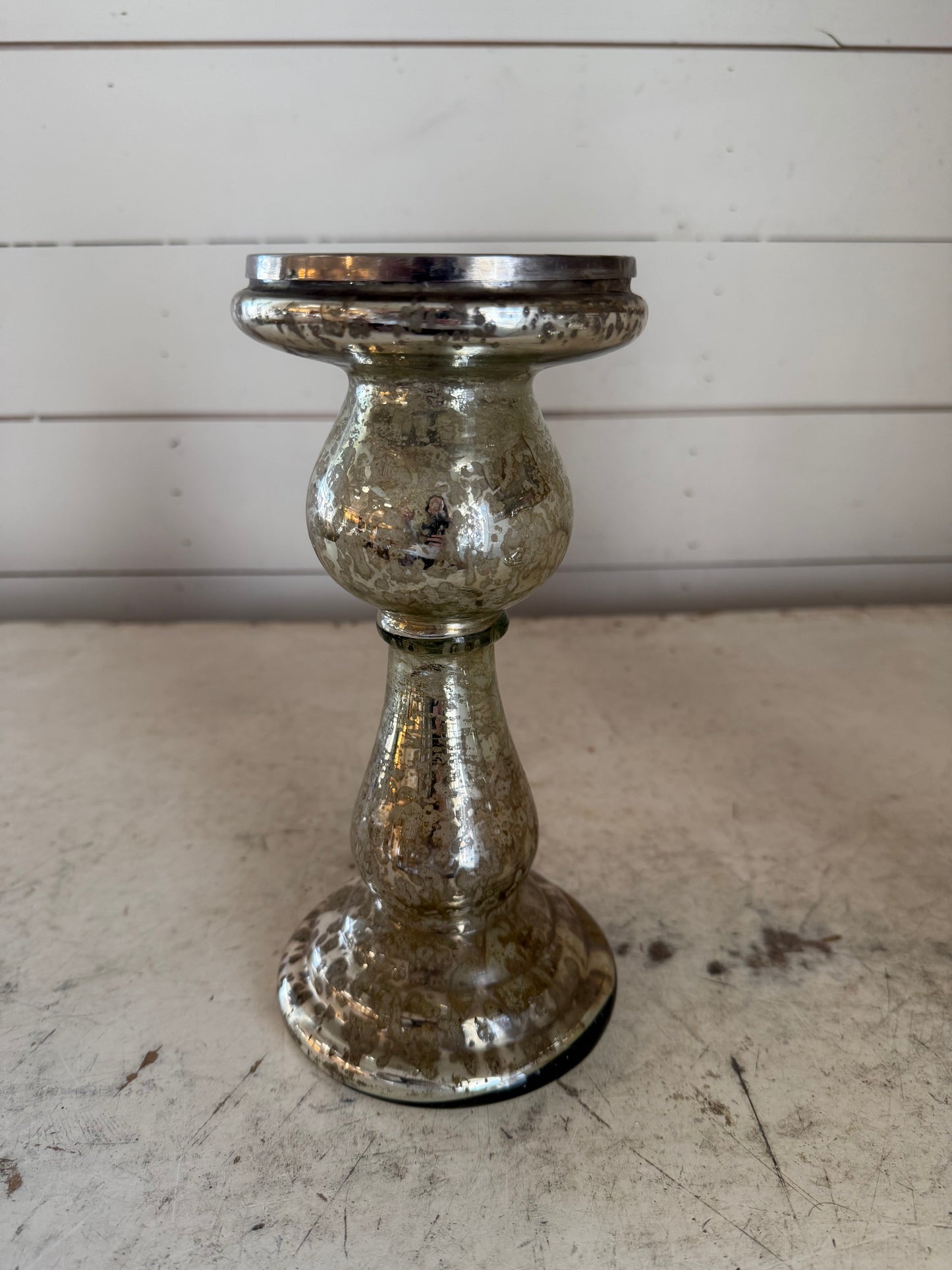 Mercury Glass Candlestick set