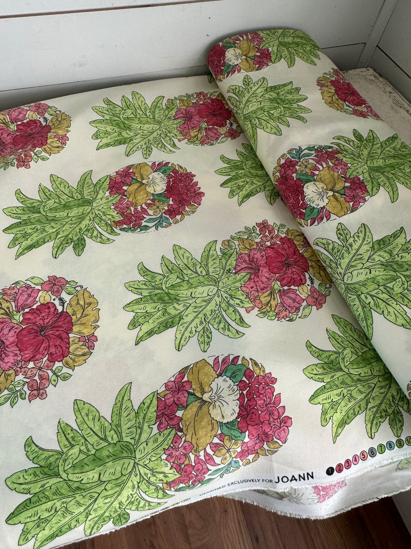 Floral Outdoor Pineapple Fabric Per Yard