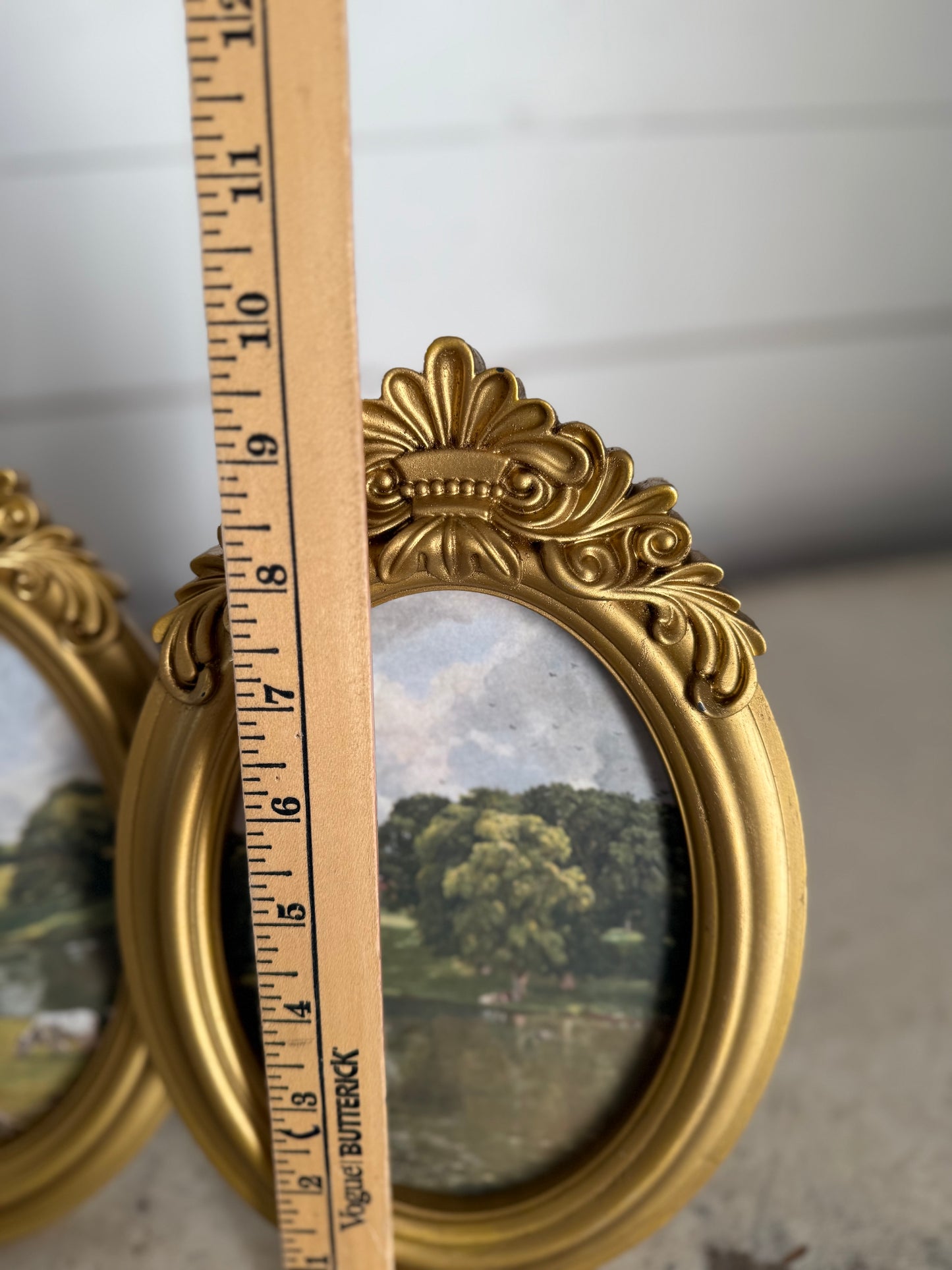 Gold colored resin frames sold as set