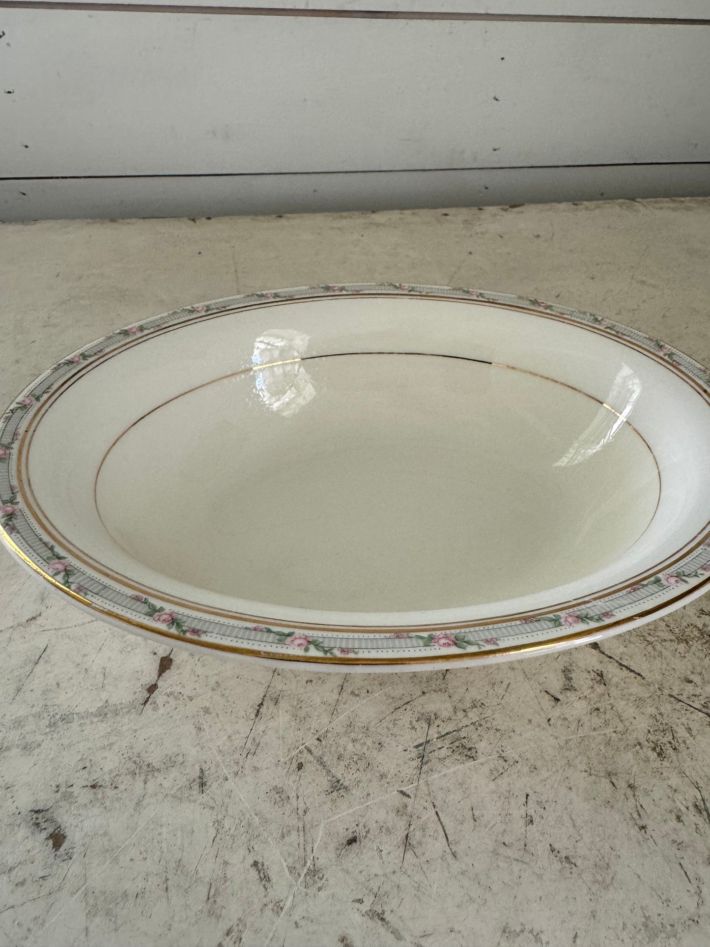 Pope Gosser China La Belle Oval Serving Bowl 9 1/2” Length