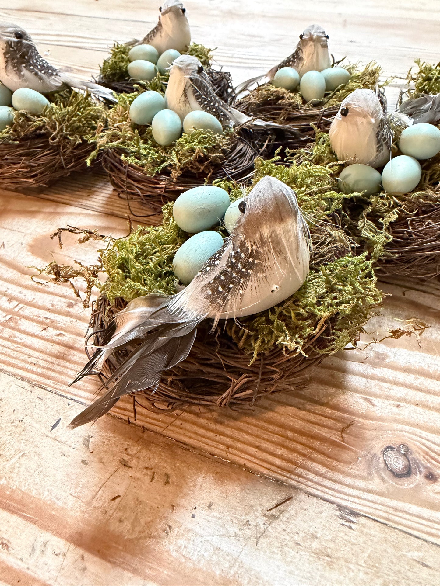 Handmade Birds nest with hand painted eggs - sold individually
