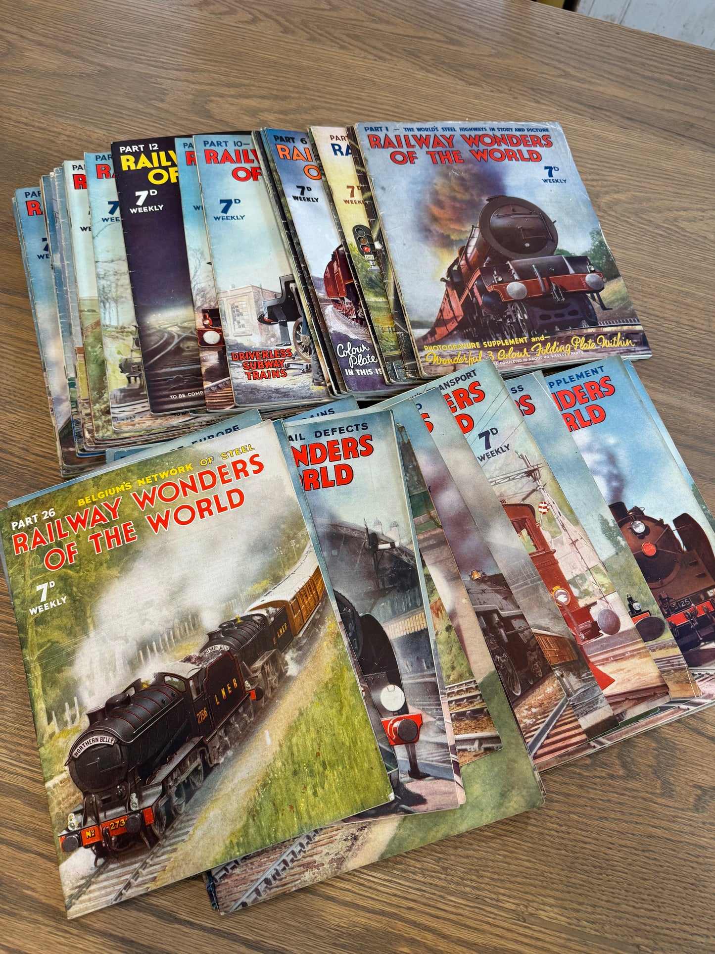 Railway Wonders of the World Vintage Magazines - Sold Individually