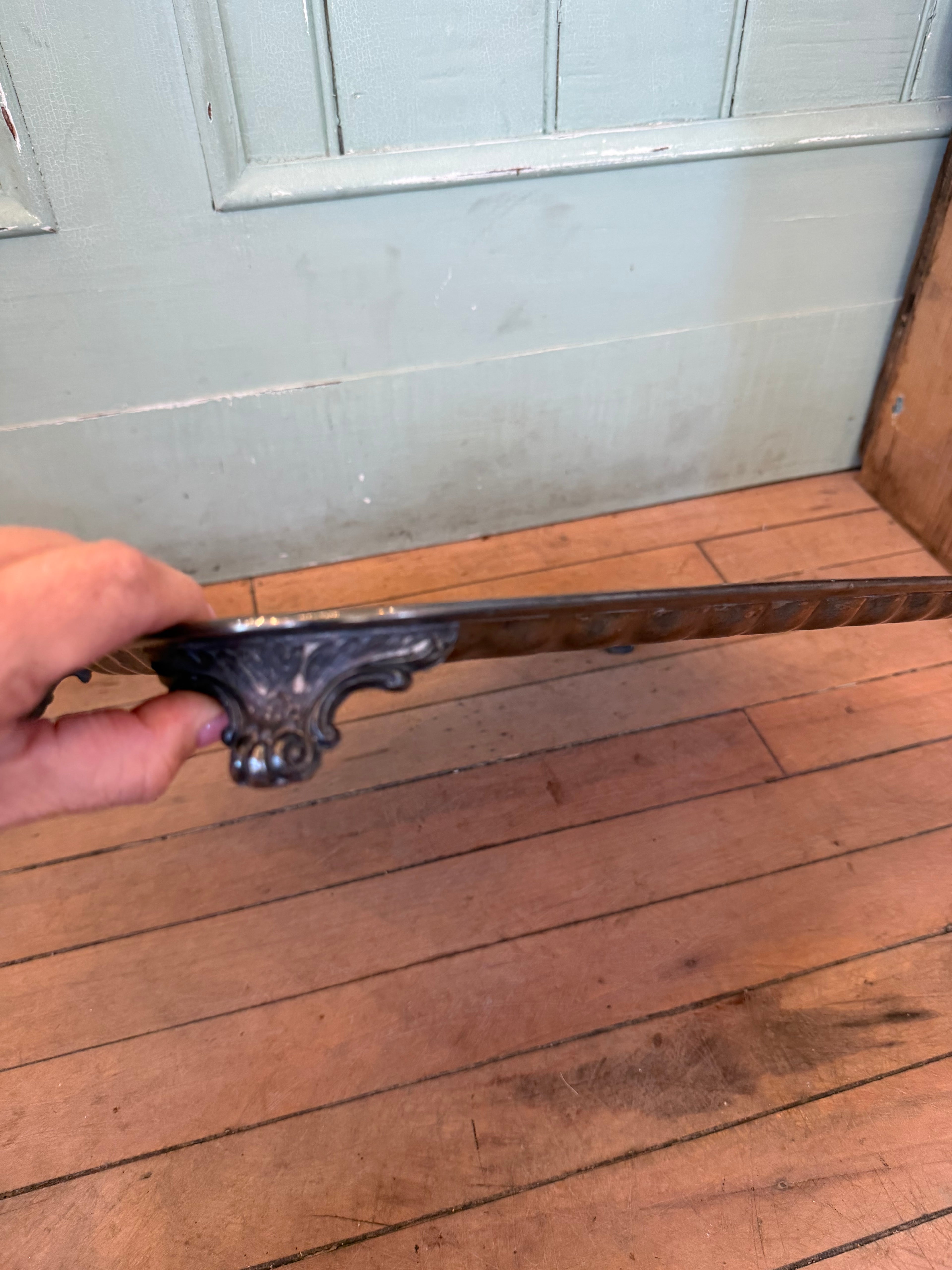 Silverplate Tray Hand Painted with feet