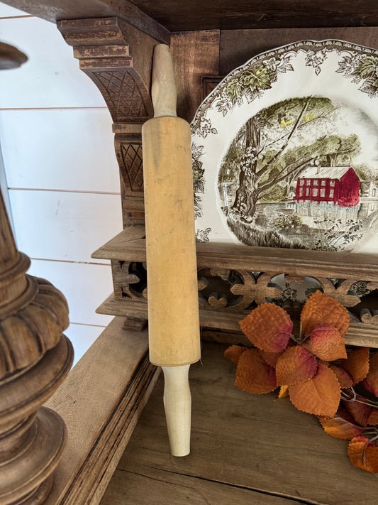 Vintage English Rolling Pin with metal pin