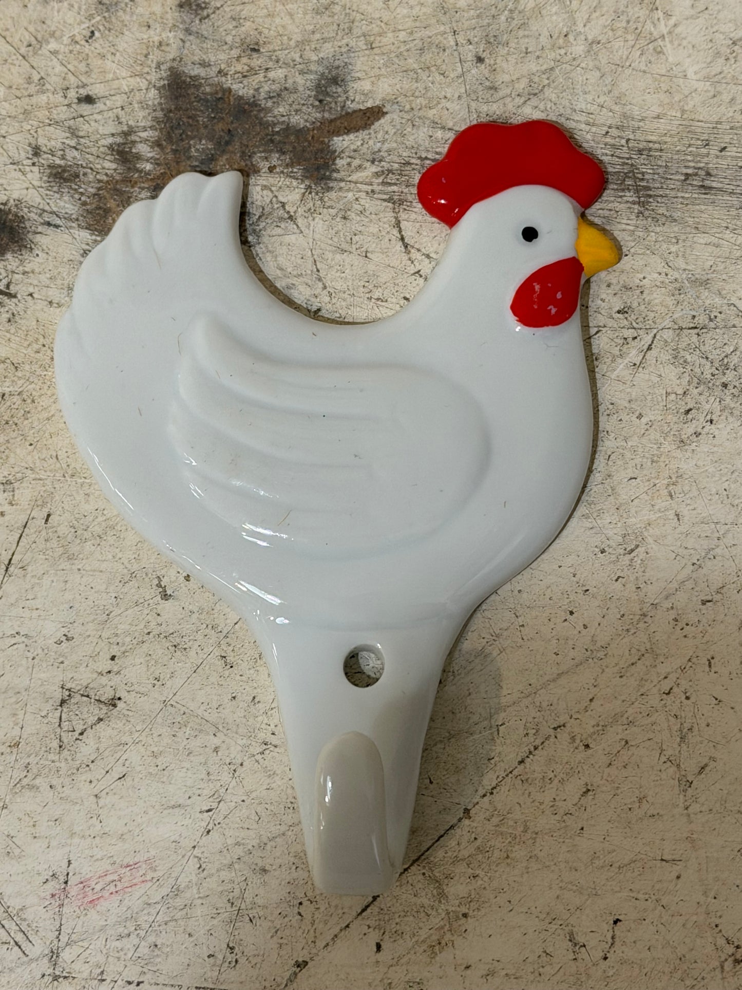 Vintage set Ceramic Farm Animal Wall Hooks -Pig, Cow, Chicken Japan