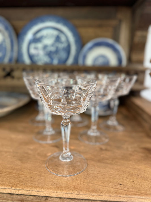 Cristal D'Arques Durand Chateaudun crystal champagne/tall sherbet glass sold individually