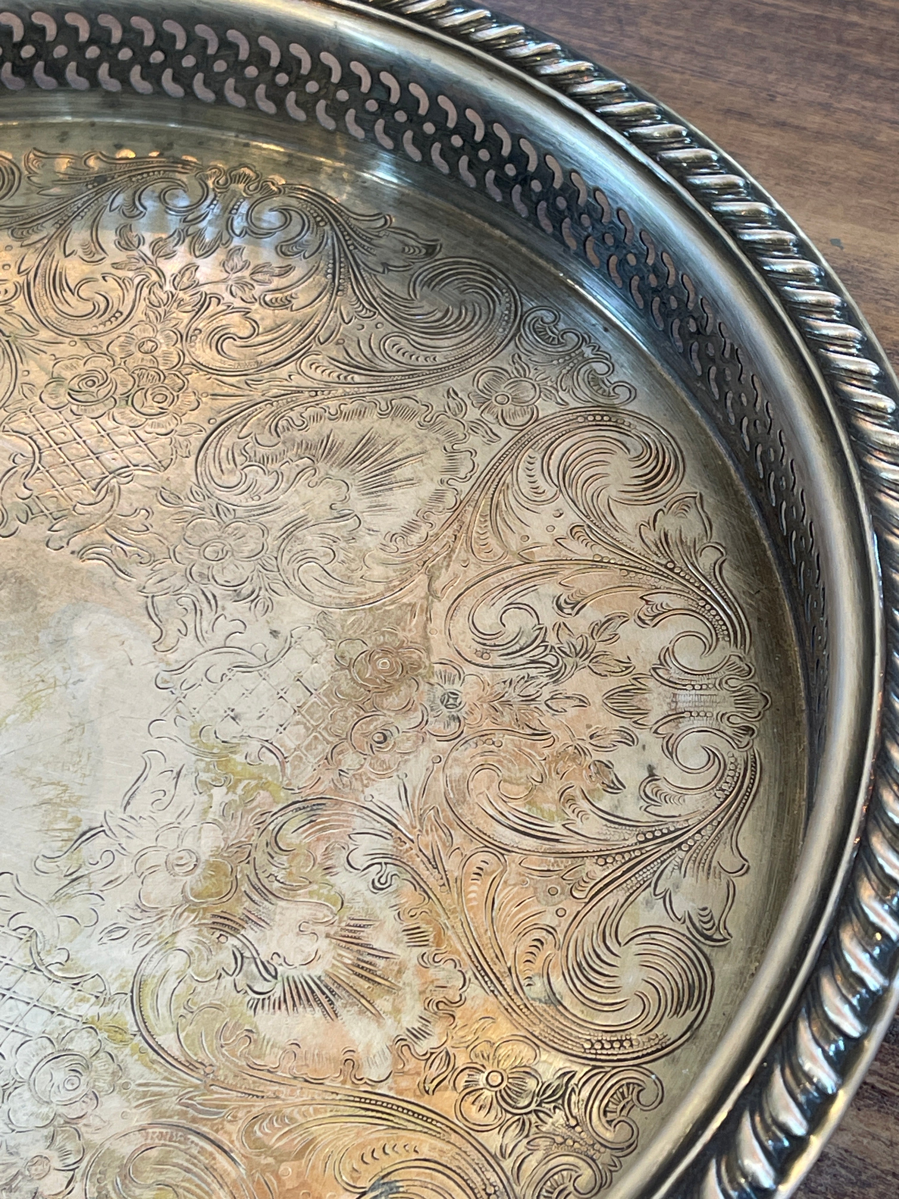 Silverplated Embossed Platter - sold individually
