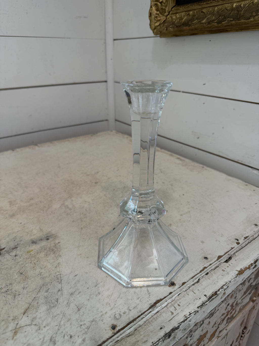Glass candlestick