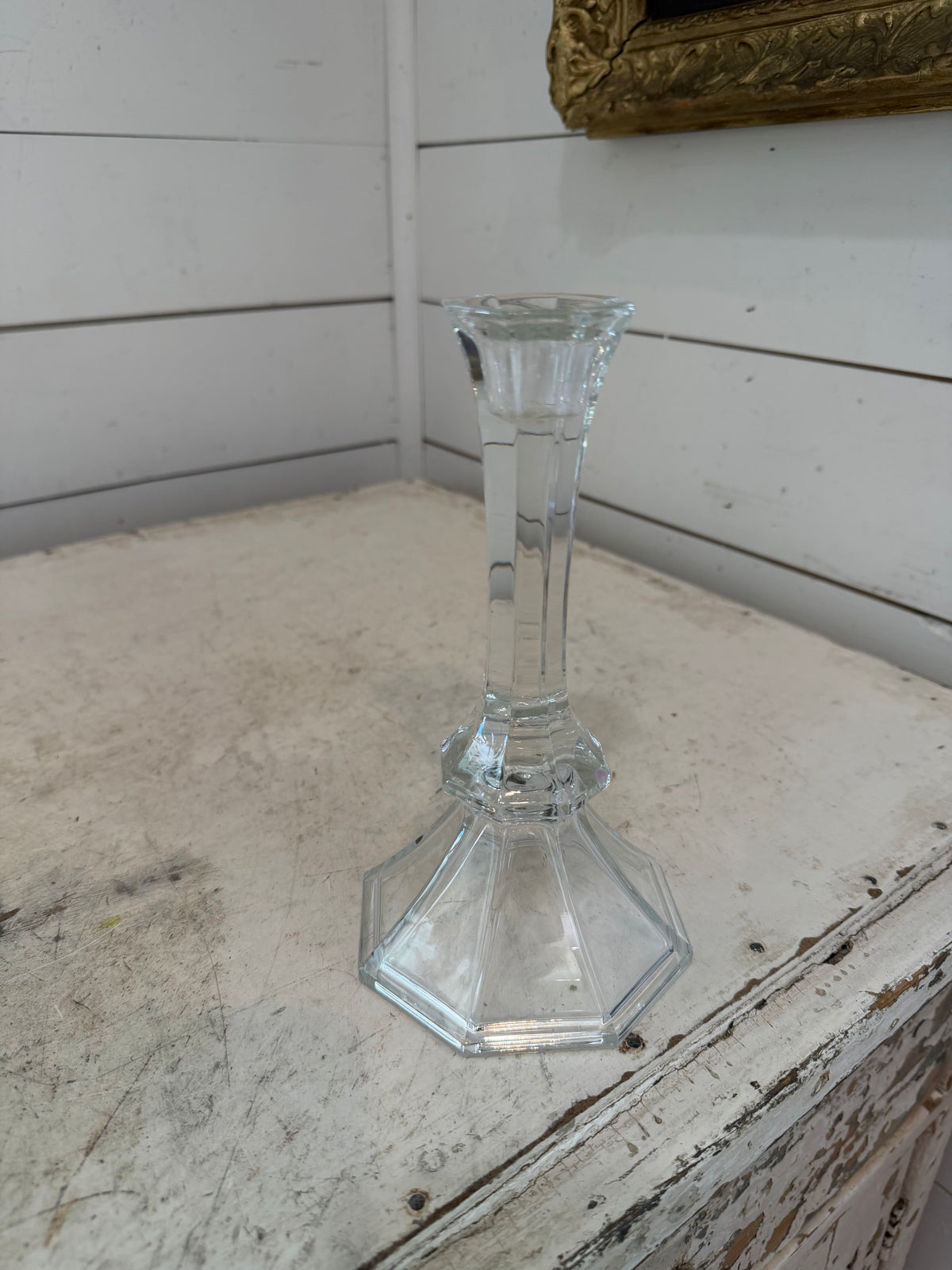 Glass candlestick