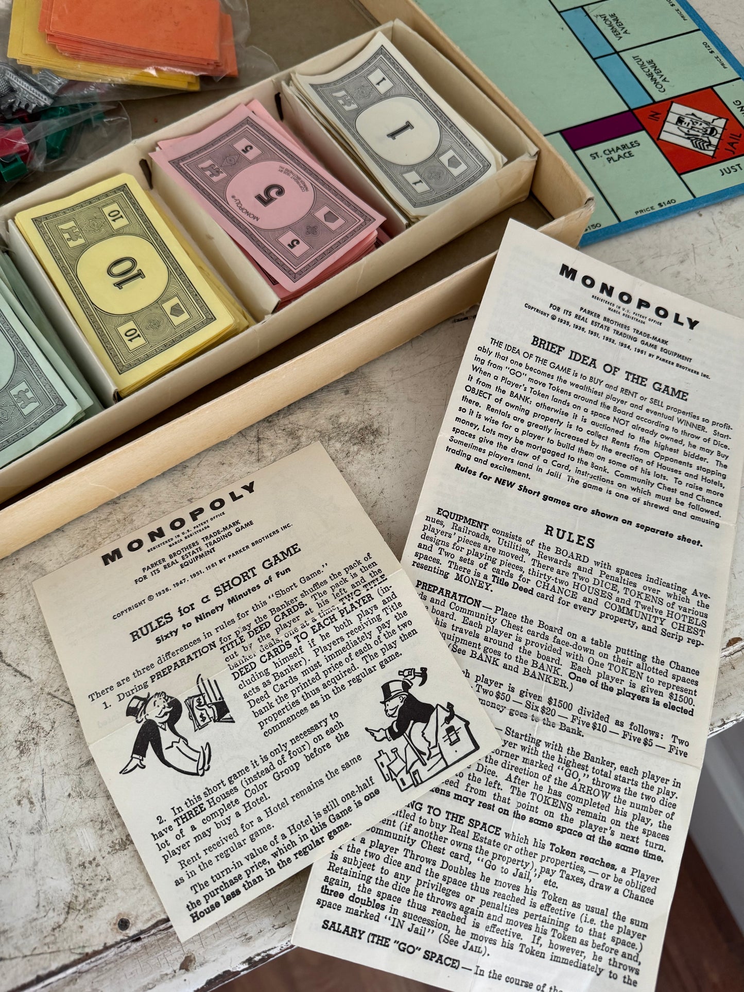 Vintage monopoly game