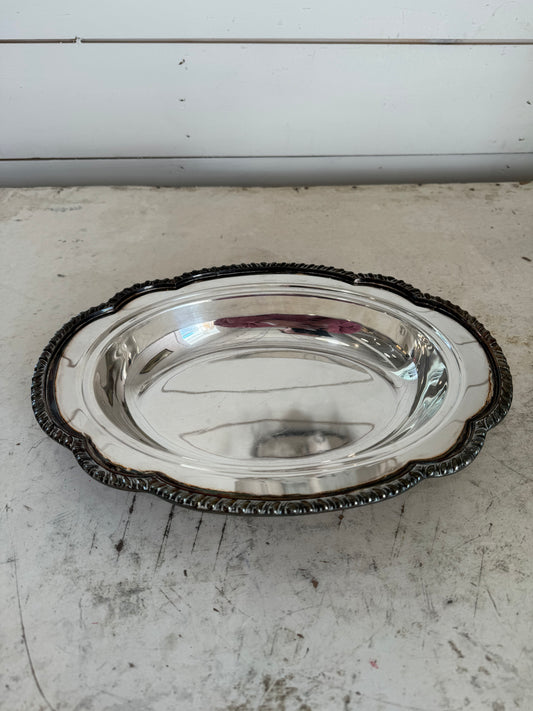 Tarnished Silver Serving Dish