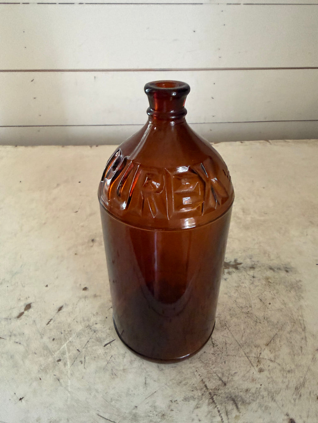 Antique Pyrex Amber Bleach bottle