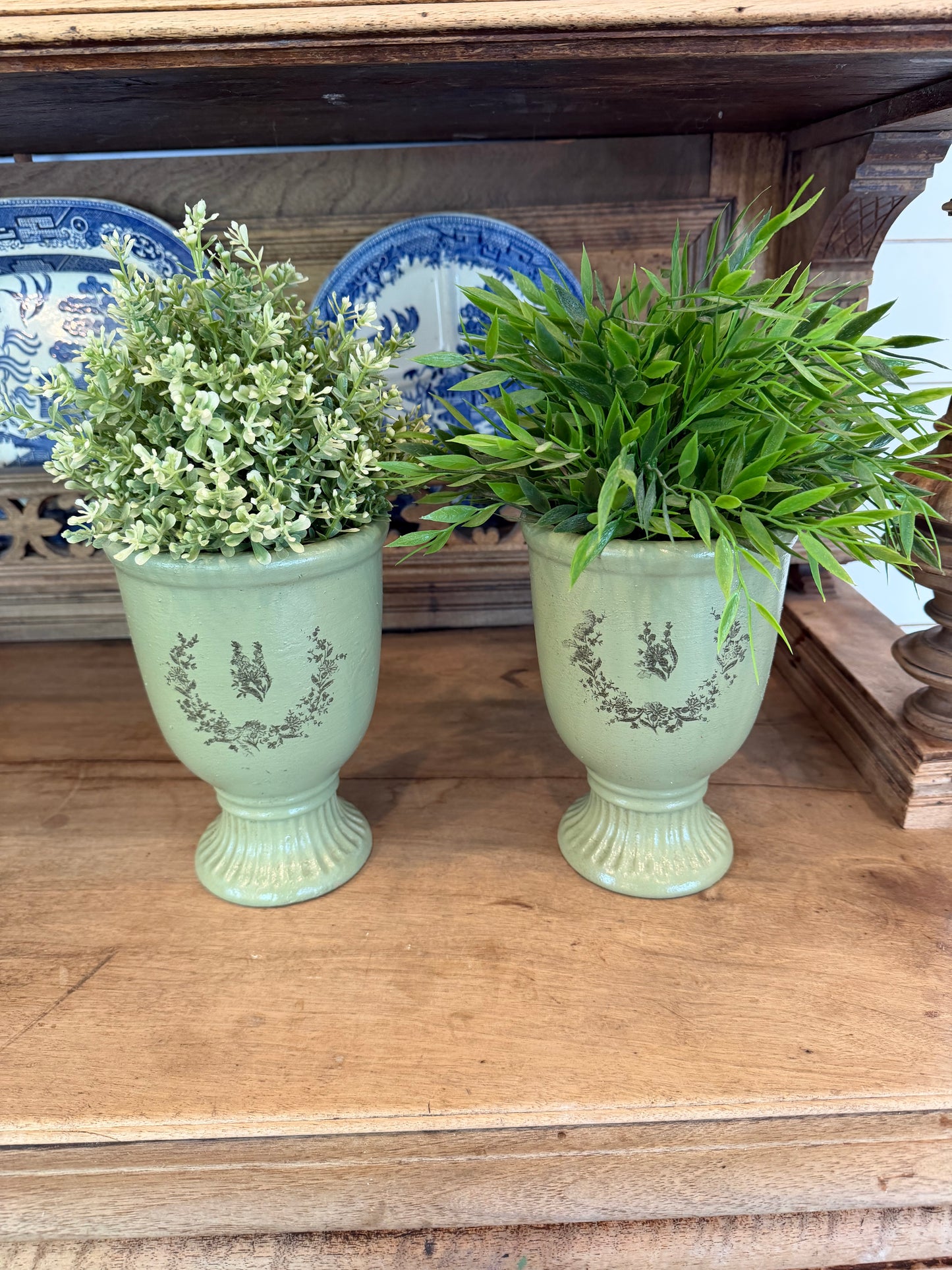 Urn Hand painted - greenery not included