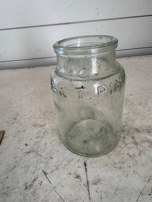 Light Green Antique London Canning Jar