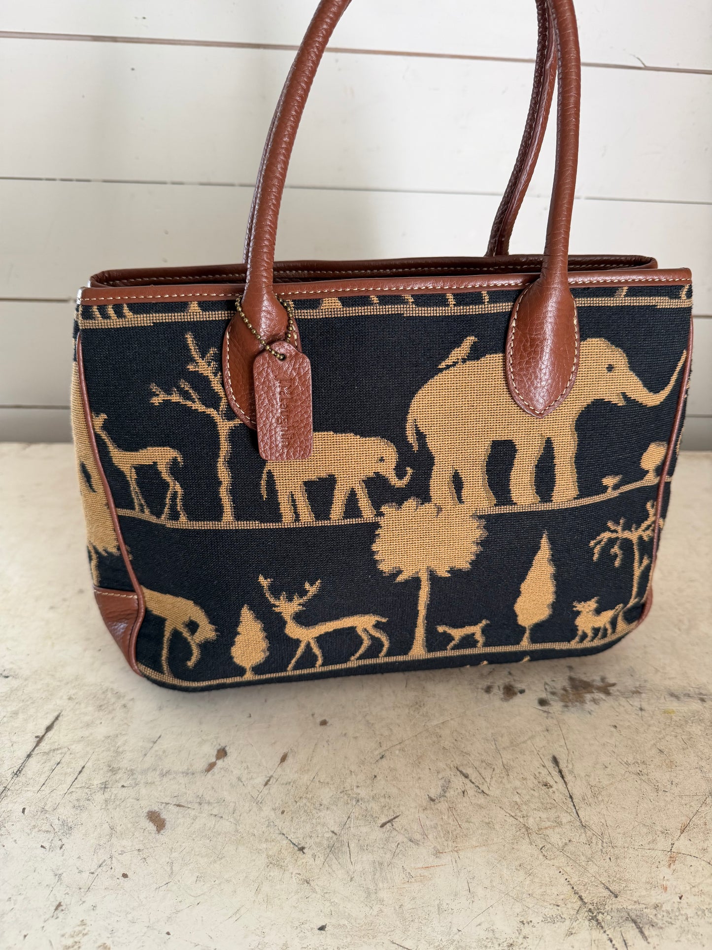 J. McLaughlin African Safari Tapestry Purse - good condition