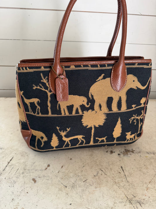 J. McLaughlin African Safari Tapestry Purse - good condition