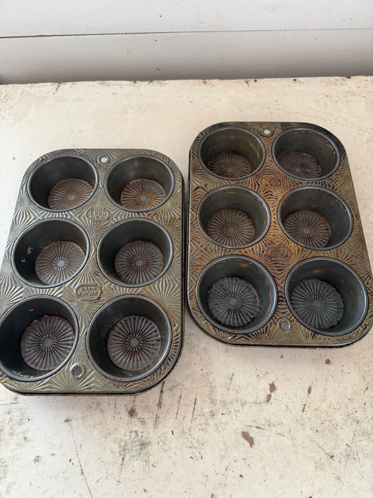 Vintage Ekco Ovenex Muffin Pan 6 Muffins - sold individually