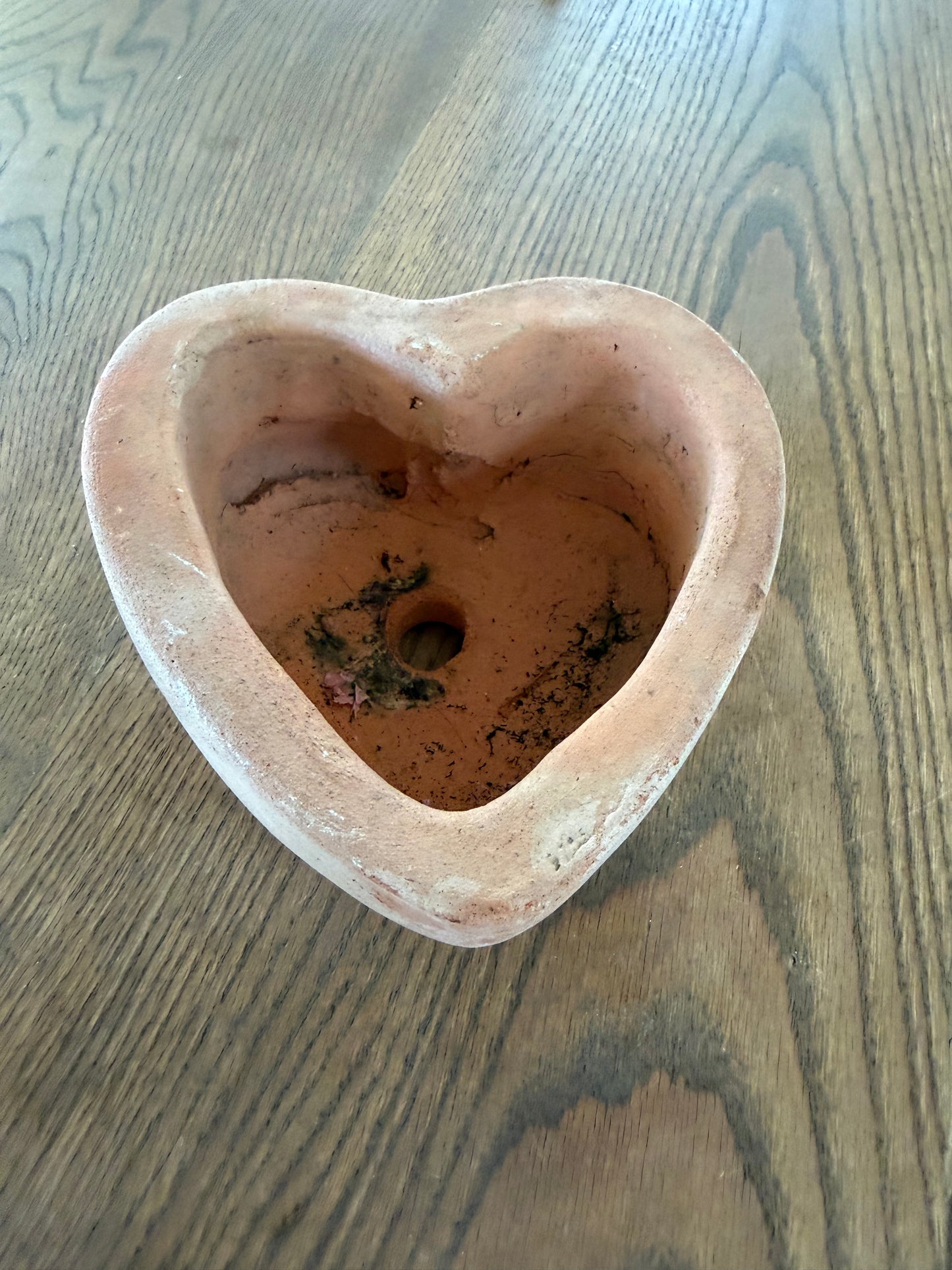Heart shaped terra-cotta planter