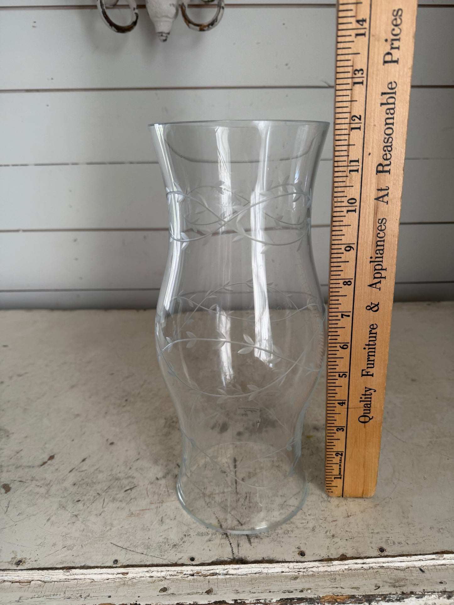 Etched Polish Hurricane Shade Pillar Princess House