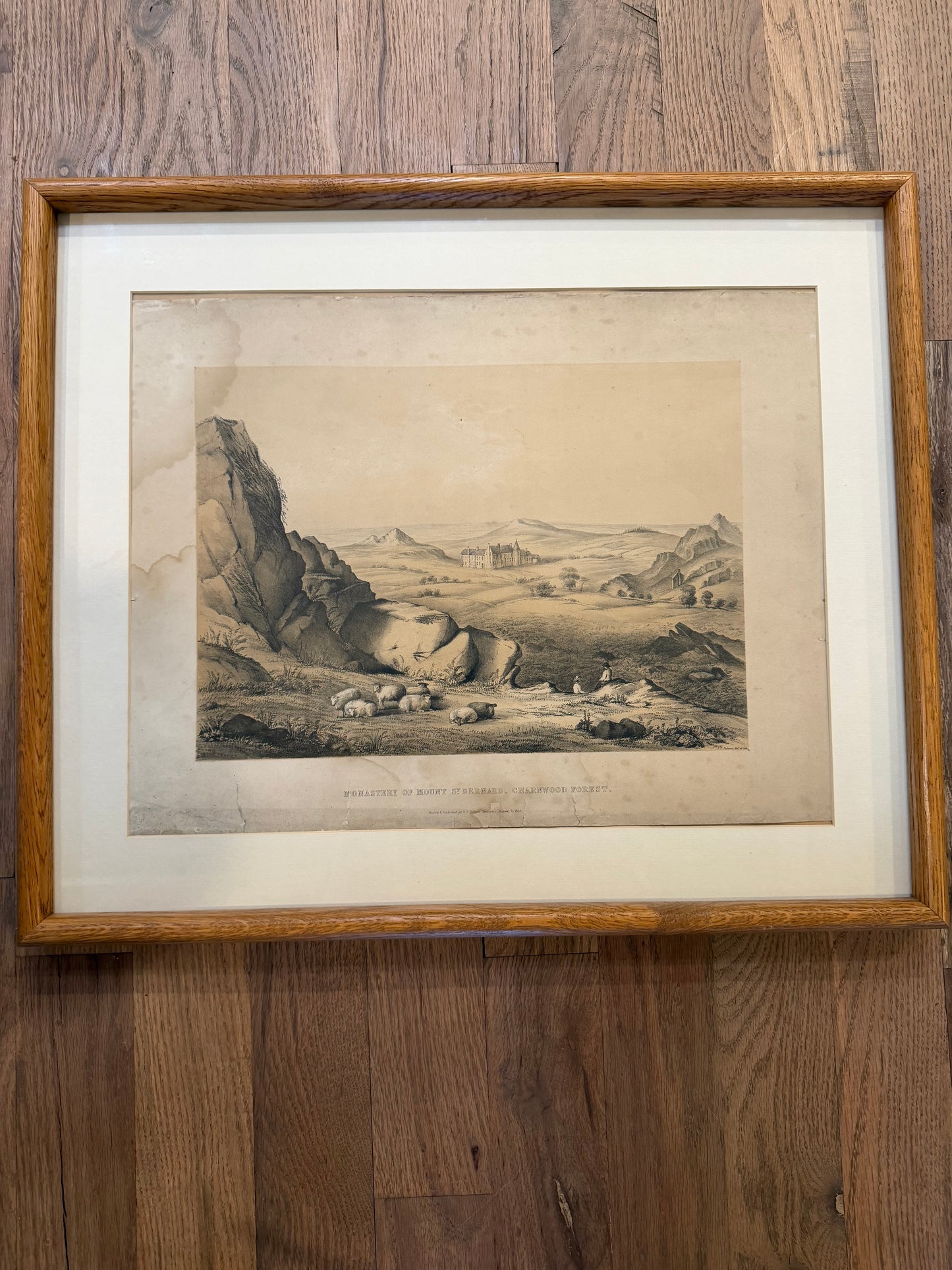 Antique Engraving of Monastery Of Mount Saint Bernard, Charnwood Forest - Printed 1842