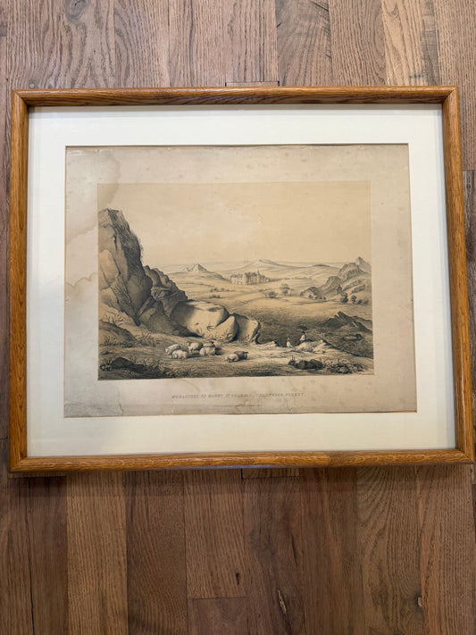 Antique Engraving of Monastery Of Mount Saint Bernard, Charnwood Forest - Printed 1842