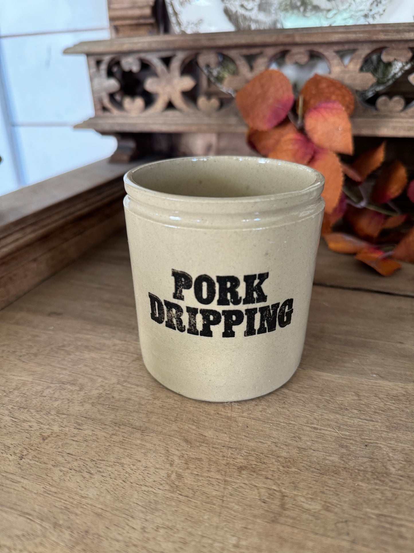 Vintage pork dripping Crock made in England