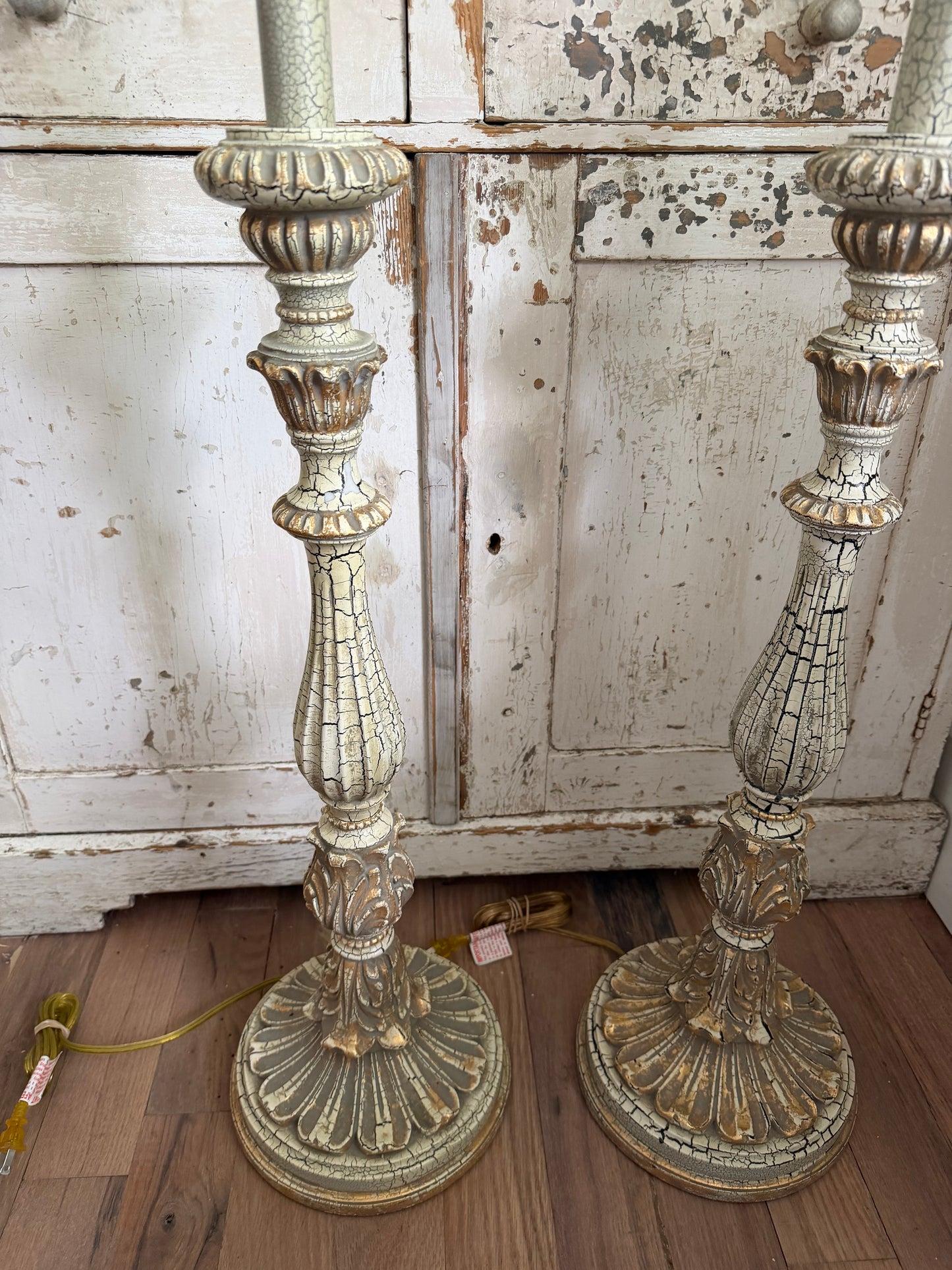 Set of tall French style candlesticks will get makeover