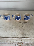 Vintage Hand Painted Blue Floral Mug - SOLD INDIVIDUALLY