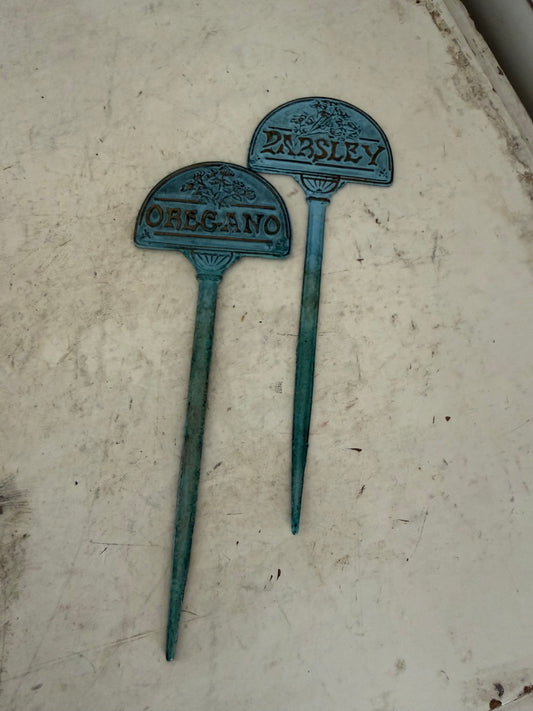 Brass Herb Marker - Set of 2
